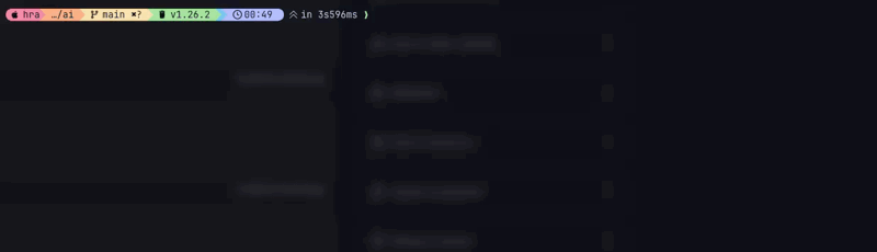 Chat mode: asking a question and getting an explanation, with optional command